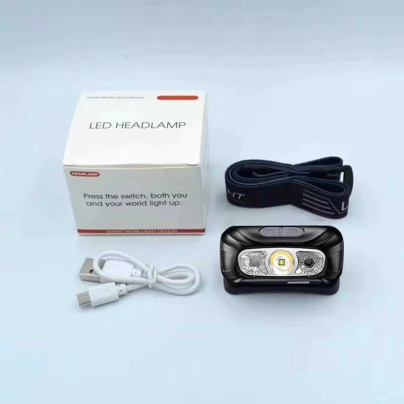 Rechargeable LED Headlamp – Ultra Bright, Hands-Free, Motion Sensor Control – Perfect for Camping, Hiking, Fishing, Cycling & Night Work