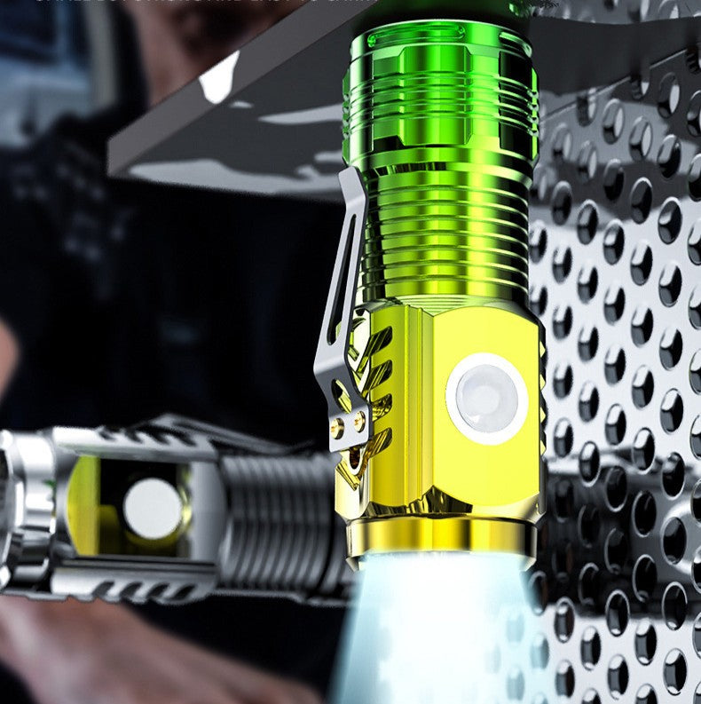 Mini Rechargeable LED Flashlight – 3W, 500mAh, Pocket Clip & Magnetic Base – Compact Torch for Everyday Carry, Camping & Emergency Use