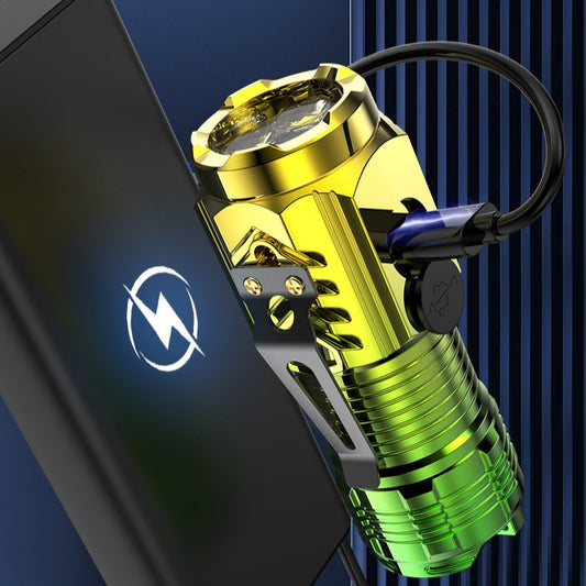 Mini Rechargeable LED Flashlight – 3W, 500mAh, Pocket Clip & Magnetic Base – Compact Torch for Everyday Carry, Camping & Emergency Use