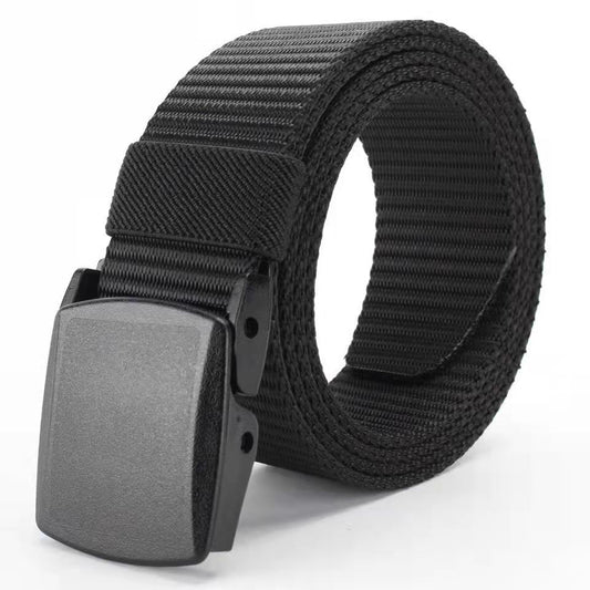 Durable Nylon Tactical Belt – Adjustable Military-Style Webbing Belt with Quick-Release Buckle