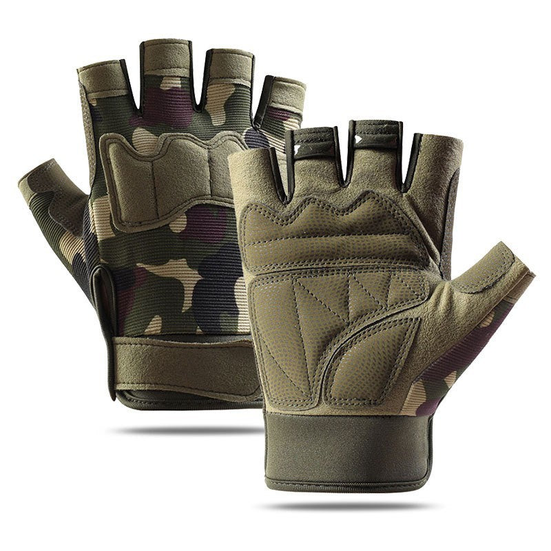 Tactical Half-Finger Gloves – Military-Style Fingerless Gloves for Outdoor Sports, Cycling, Shooting & Streetwear
