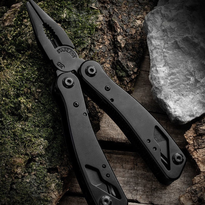Stainless Steel Multi-Tool Pliers – Mini Folding Survival Tool with Knife, Screwdriver & Outdoor Emergency Functions