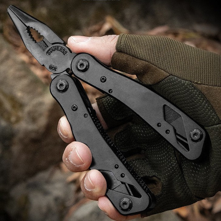 Stainless Steel Multi-Tool Pliers – Mini Folding Survival Tool with Knife, Screwdriver & Outdoor Emergency Functions
