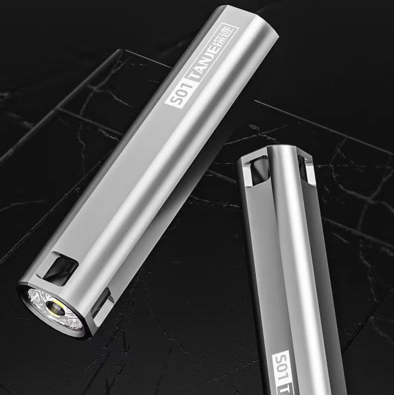Rechargeable LED Flashlight with Built-in Power Bank – 2000mAh, 10W ABS Portable Torch for Hiking, Search, Patrol & Everyday Carry