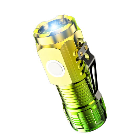 Mini Rechargeable LED Flashlight – 3W, 500mAh, Pocket Clip & Magnetic Base – Compact Torch for Everyday Carry, Camping & Emergency Use