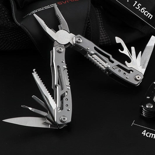 Full-Steel Multi-Tool Pliers – Folding Survival Tool with Knife, Safety Cutter & Emergency Functions for Home & Outdoor Use