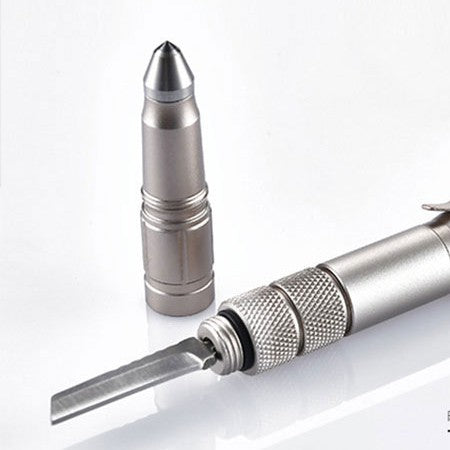 Tactical Pen – Multi-Functional Self-Defense Pen with Tungsten Steel Glass Breaker, Flashlight & Knife – EDC Survival Tool & Gift