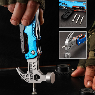tactool Outdoor Stainless Steel Folding Hammer Pliers Claw Hammer Multi-Tool