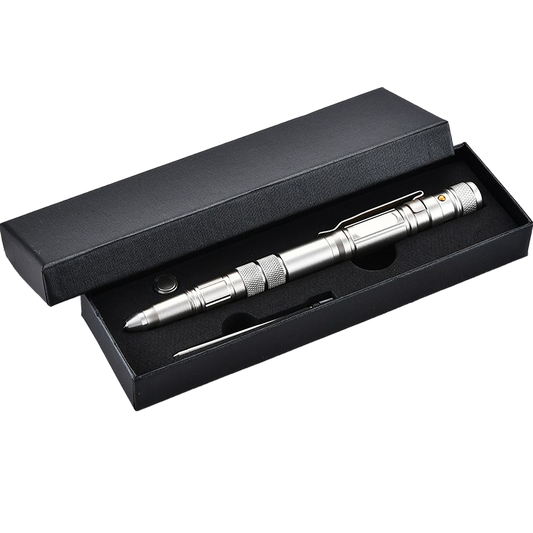Tactical Pen – Multi-Functional Self-Defense Pen with Tungsten Steel Glass Breaker, Flashlight & Knife – EDC Survival Tool & Gift