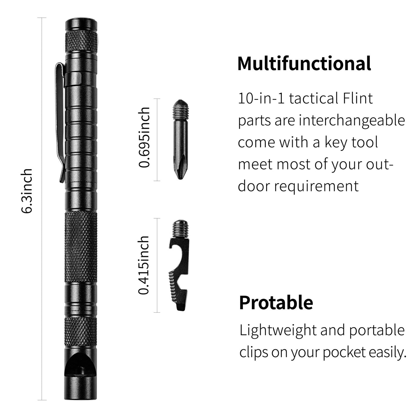 Tactical Pen with Fire Starter – Multi-Functional Survival Pen for Writing, Outdoor, Emergency & Self-Defense