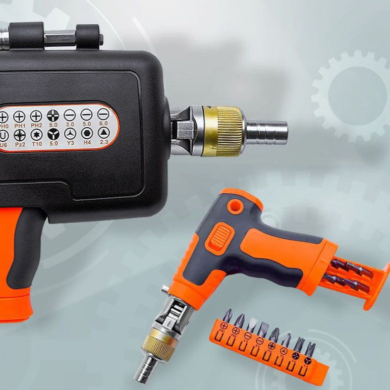 Chrome Vanadium Steel Ratchet Wrench & Screwdriver Set – Multi-Functional Repair Tool Kit for Auto, E-Bike & Home Use