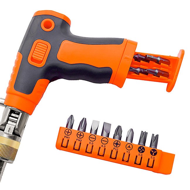 Chrome Vanadium Steel Ratchet Wrench & Screwdriver Set – Multi-Functional Repair Tool Kit for Auto, E-Bike & Home Use
