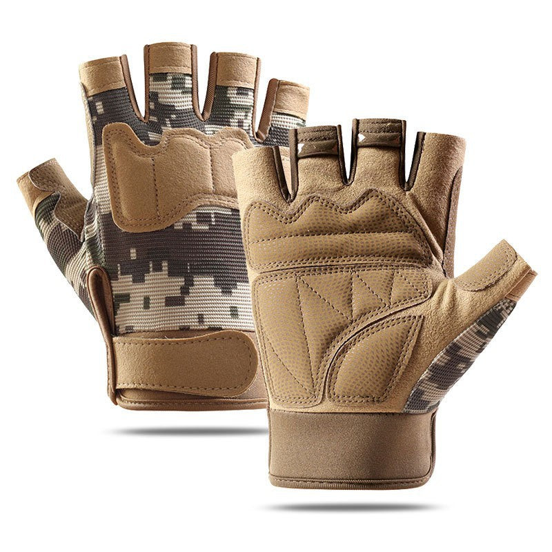 Tactical Half-Finger Gloves – Military-Style Fingerless Gloves for Outdoor Sports, Cycling, Shooting & Streetwear
