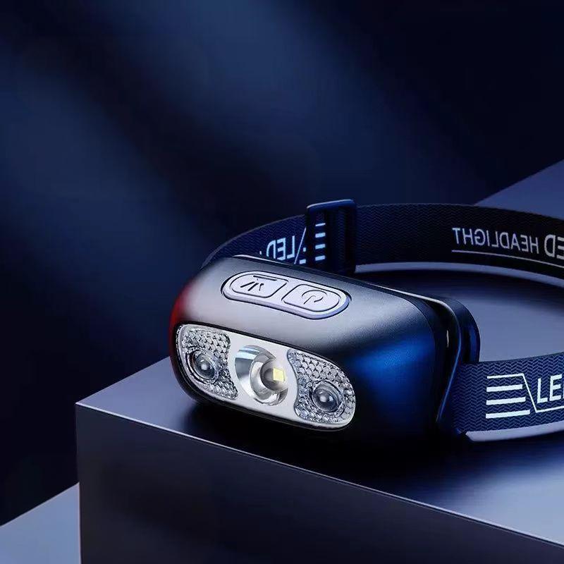 Rechargeable LED Headlamp – Ultra Bright, Hands-Free, Motion Sensor Control – Perfect for Camping, Hiking, Fishing, Cycling & Night Work